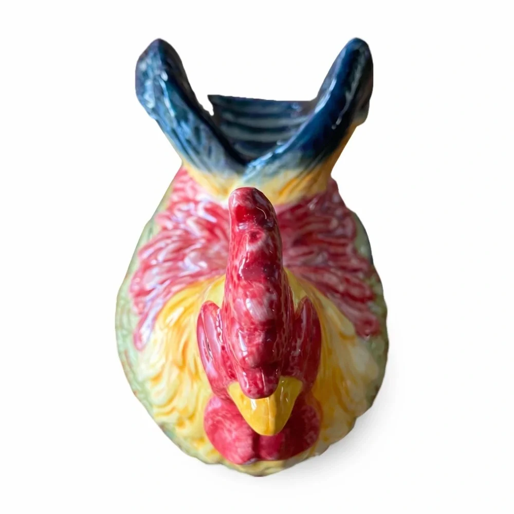 Vintage Ceramic Rooster Measuring Spoon Holder Farmhouse Kitchen Decor Rare 7